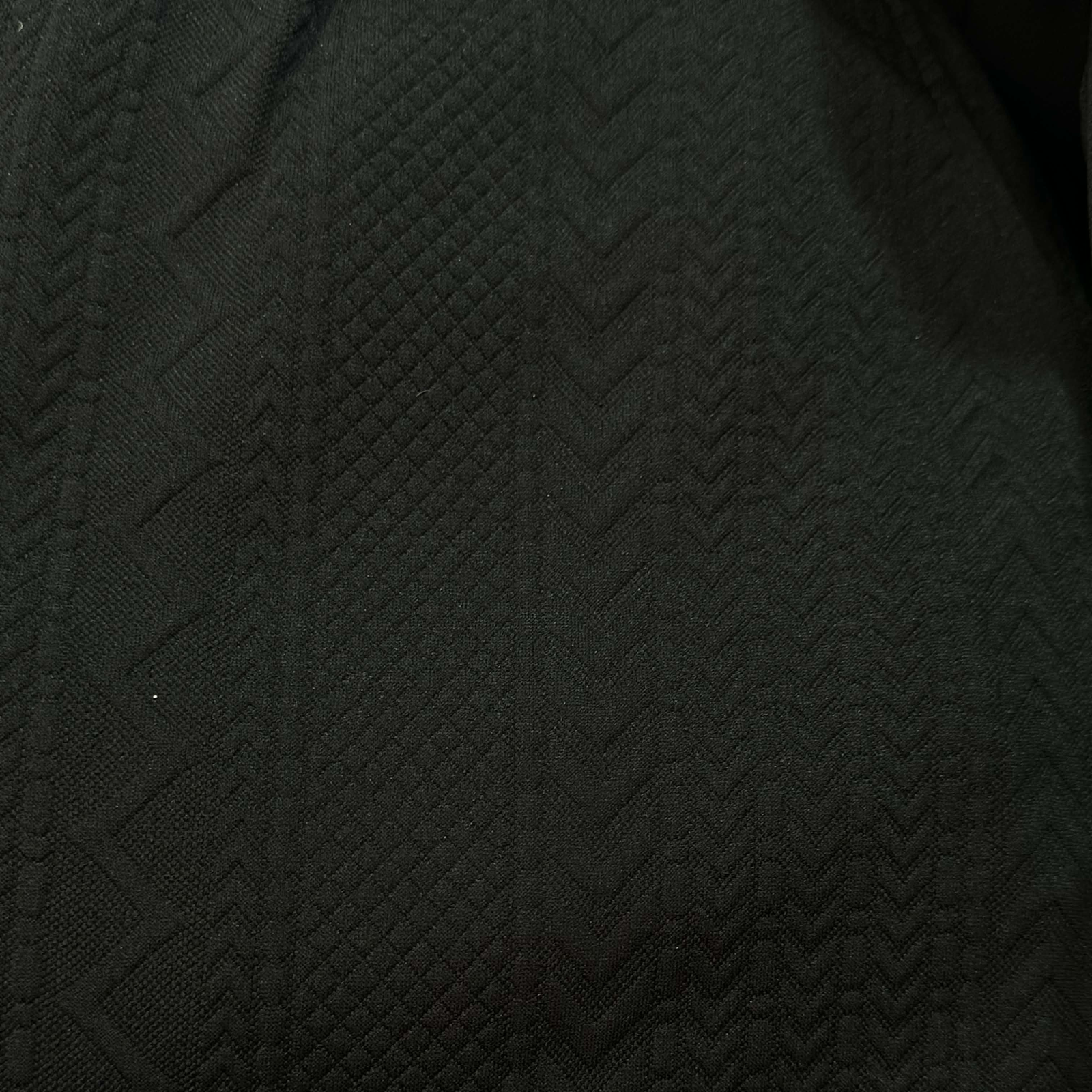 Pantalon Large Noir en Maille Texturée